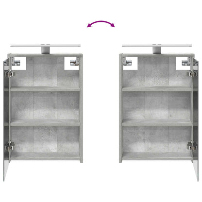 vidaXL Bathroom Cabinet Set 4 pcs Concrete Grey 43 x 16 x 62.5 cm