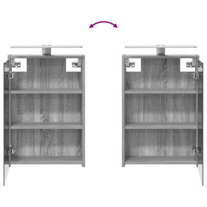 vidaXL Bathroom Cabinet Set 4 pcs Grey Sonoma 43 x 16 x 62.5 cm