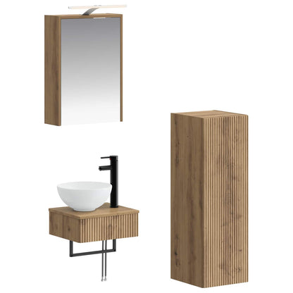 vidaXL Bathroom Cabinet Set 4 pcs Artisan Oak 43 x 16 x 62.5 cm