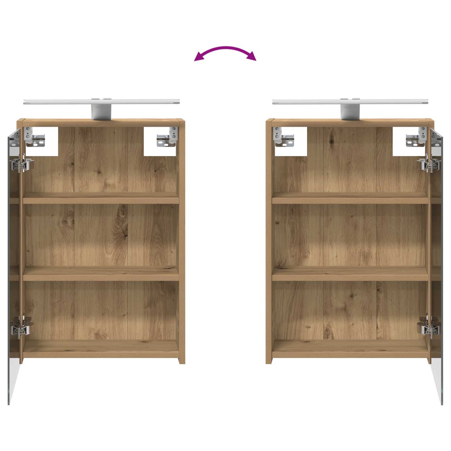 vidaXL Bathroom Cabinet Set 4 pcs Artisan Oak 43 x 16 x 62.5 cm