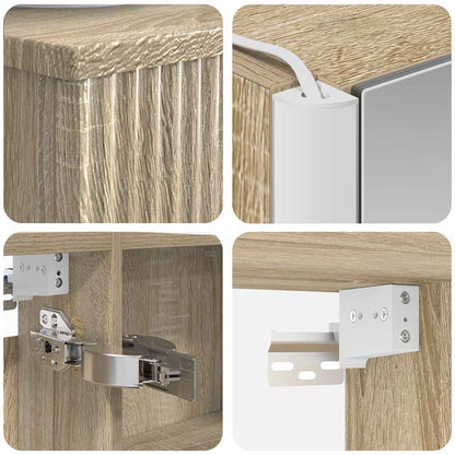 vidaXL Bathroom Cabinet Set 4 pcs Sonoma Oak 43 x 11.5 x 60.5 cm