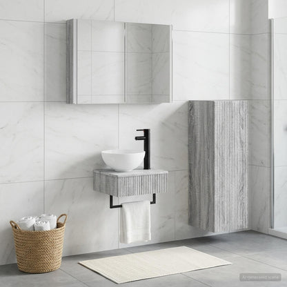 vidaXL Bathroom Cabinet Set 4 pcs Grey Sonoma Engineered Wood