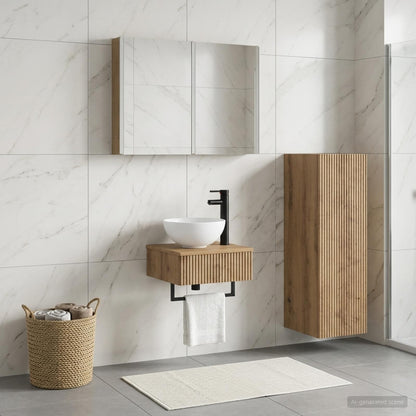vidaXL Bathroom Cabinet Set 4 pcs Artisan Oak Engineered Wood