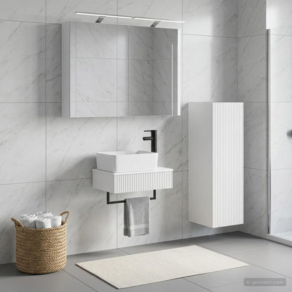 vidaXL Bathroom Cabinet Set 4 pcs White Engineered Wood