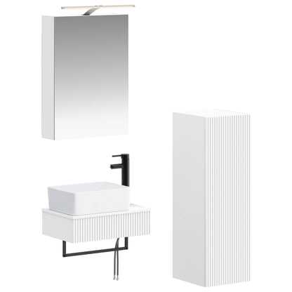 vidaXL Bathroom Cabinet Set 4 pcs White 50 x 14.5 x 70 cm