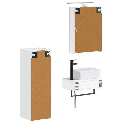 vidaXL Bathroom Cabinet Set 4 pcs White 50 x 14.5 x 70 cm