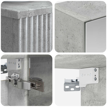 vidaXL Bathroom Cabinet Set 4 pcs Concrete Grey 50 x 14.5 x 70 cm