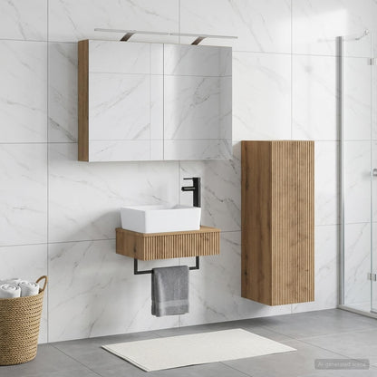 vidaXL Bathroom Cabinet Set 4 pcs Artisan Oak Engineered Wood