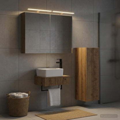 vidaXL Bathroom Cabinet Set 4 pcs Artisan Oak Engineered Wood