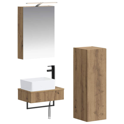 vidaXL Bathroom Cabinet Set 4 pcs Artisan Oak 50 x 14.5 x 70 cm