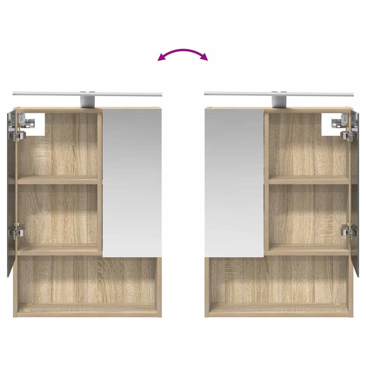 vidaXL Bathroom Cabinet Set 4 pcs Sonoma Oak 50 x 14.5 x 70 cm