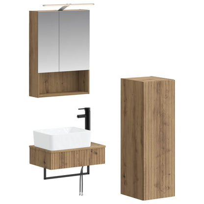 vidaXL Bathroom Cabinet Set 4 pcs Artisan Oak 50 x 14.5 x 70 cm