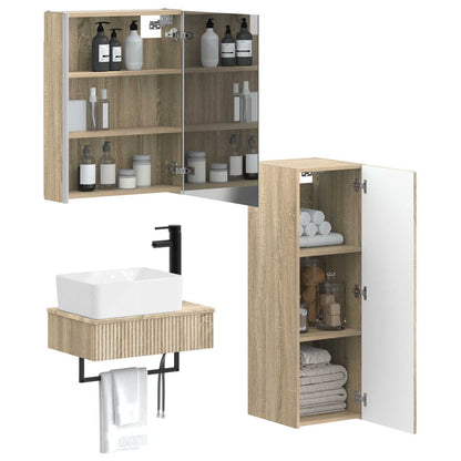 vidaXL Bathroom Furniture Set 4 pcs Sonoma Oak