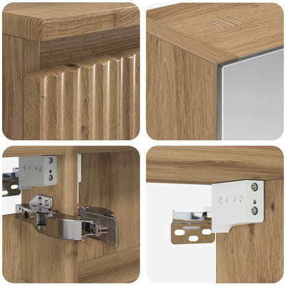 vidaXL Bathroom Furniture Set 4 pcs Artisan Oak