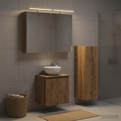 vidaXL Bathroom Furniture Set 4 pcs Artisan Oak