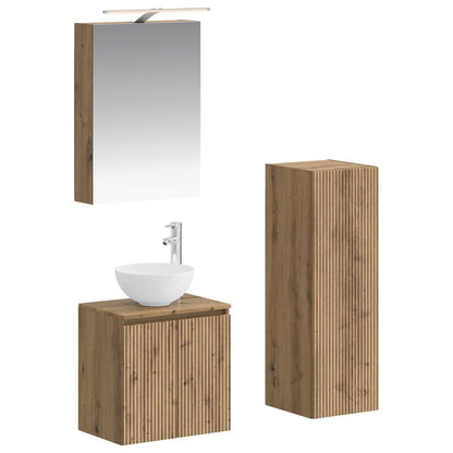 vidaXL Bathroom Furniture Set 4 pcs Artisan Oak