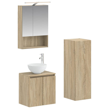 vidaXL Bathroom Furniture Set 4 pcs Sonoma Oak