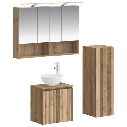 vidaXL Bathroom Furniture Set 4 pcs Artisan Oak