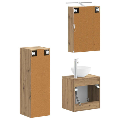 vidaXL Bathroom Furniture Set 4 pcs Artisan Oak