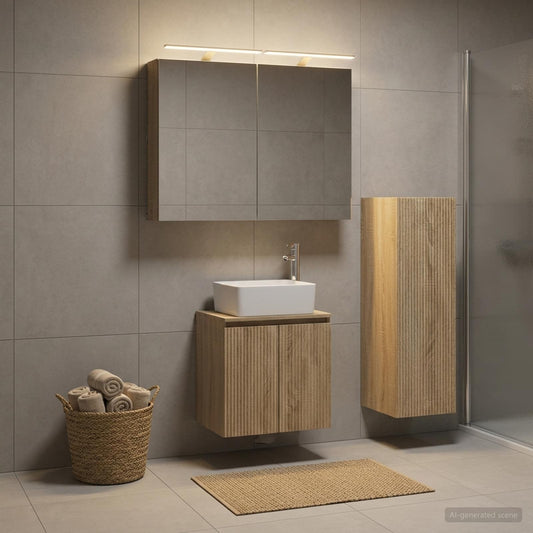 vidaXL Bathroom Furniture Set 4 pcs Sonoma Oak