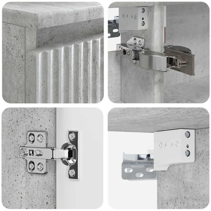 vidaXL Bathroom Furniture Set 4 pcs Concrete Grey