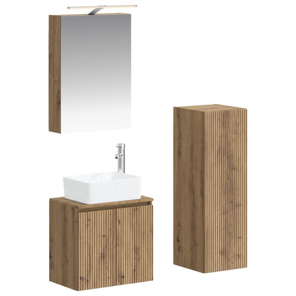 vidaXL Bathroom Furniture Set 4 pcs Artisan Oak
