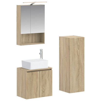 vidaXL Bathroom Furniture Set 4 pcs Sonoma Oak