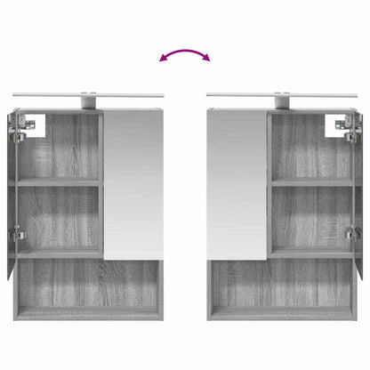 vidaXL Bathroom Furniture Set 4 pcs Grey Sonoma