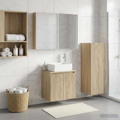 vidaXL Bathroom Furniture Set 4 pcs Sonoma Oak
