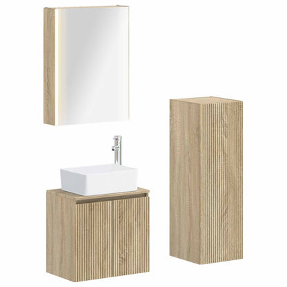 vidaXL Bathroom Furniture Set 4 pcs Sonoma Oak