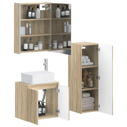 vidaXL Bathroom Furniture Set 4 pcs Sonoma Oak