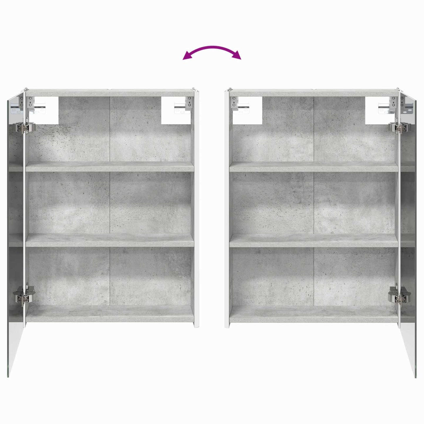 vidaXL Bathroom Furniture Set 4 pcs Concrete Grey