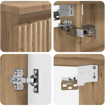 vidaXL Bathroom Furniture Set 4 pcs Artisan Oak