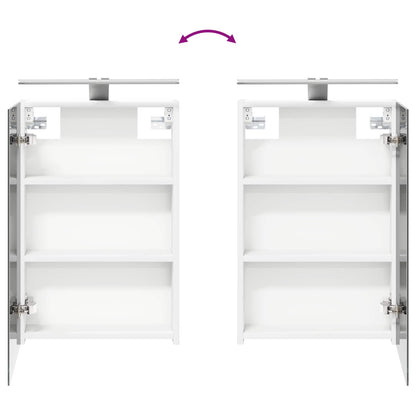 vidaXL Bathroom Furniture Set 4 pcs White Engineered Wood and Glass