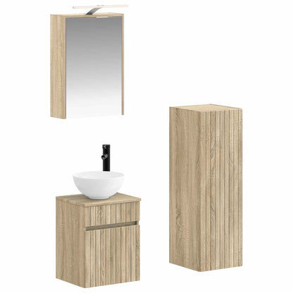 vidaXL Bathroom Furniture Set 4 pcs Sonoma Oak
