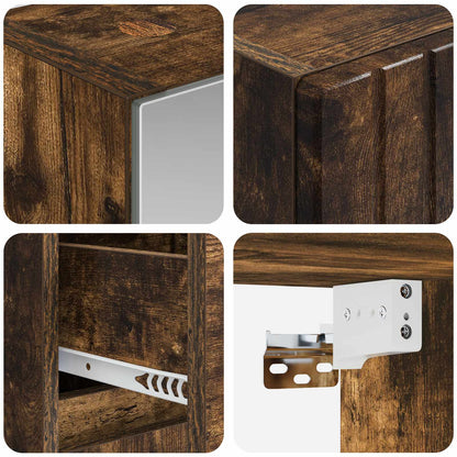 vidaXL Bathroom Furniture Set 4 pcs Smoked Oak