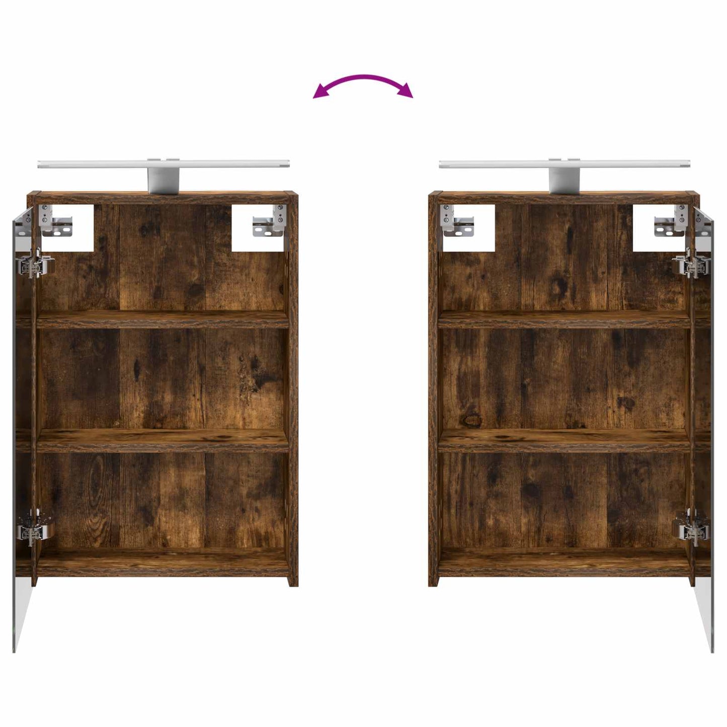 vidaXL Bathroom Furniture Set 4 pcs Smoked Oak