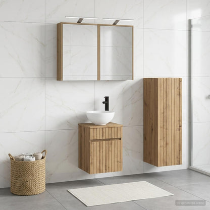 vidaXL Bathroom Furniture Set 4 pcs Artisan Oak