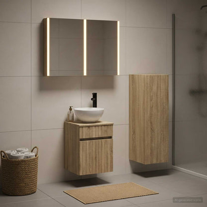 vidaXL Bathroom Furniture Set 4 pcs Sonoma Oak