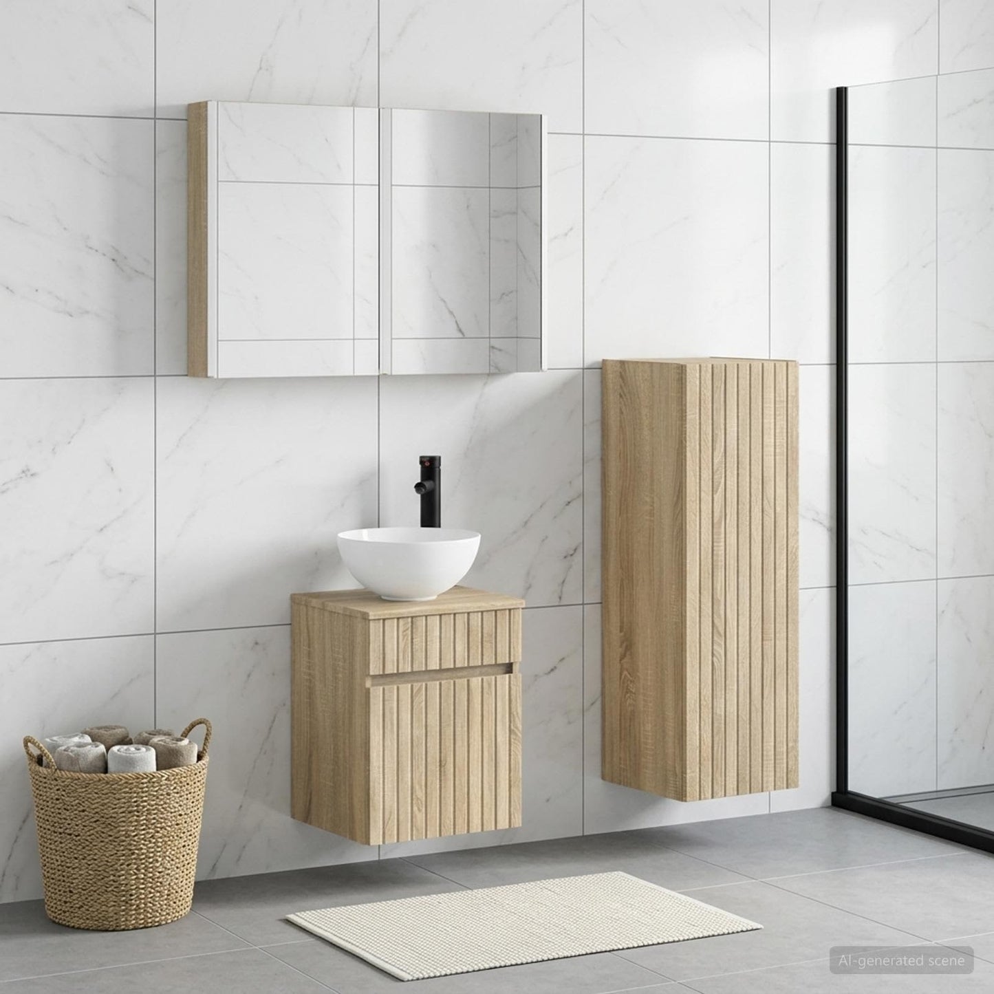 vidaXL Bathroom Furniture Set 4 pcs Sonoma Oak