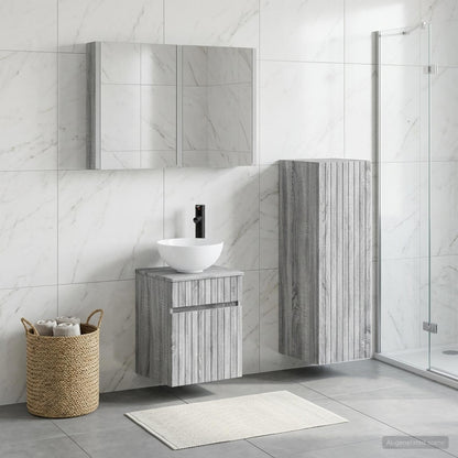 vidaXL Bathroom Furniture Set 4 pcs Grey Sonoma
