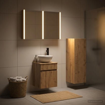 vidaXL Bathroom Furniture Set 4 pcs Artisan Oak