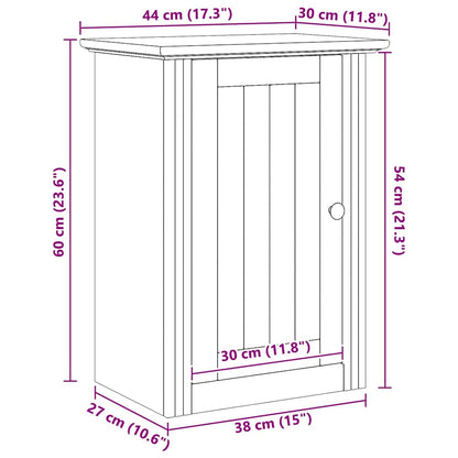 vidaXL Bathroom Wall Cabinet BODO Honey Brown 44 x 30 x 60 cm