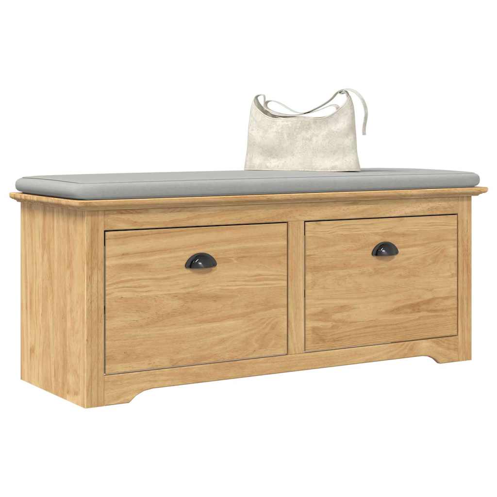 vidaXL Hallway Bench BODO Honey Brown 118 x 40 x 50 cm Engineered Wood