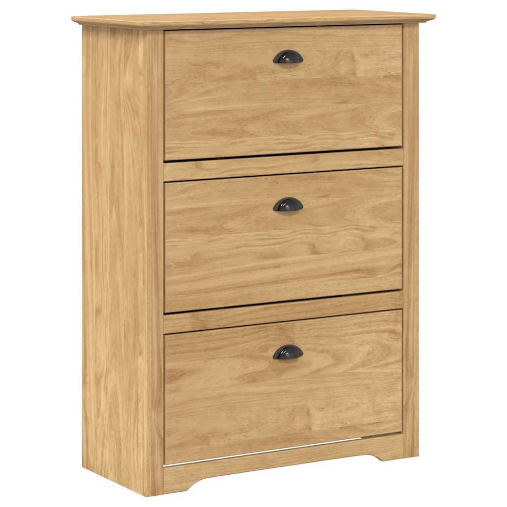 vidaXL Shoe Rack BODO Honey Brown 80 x 35 x 118 cm Engineered Wood