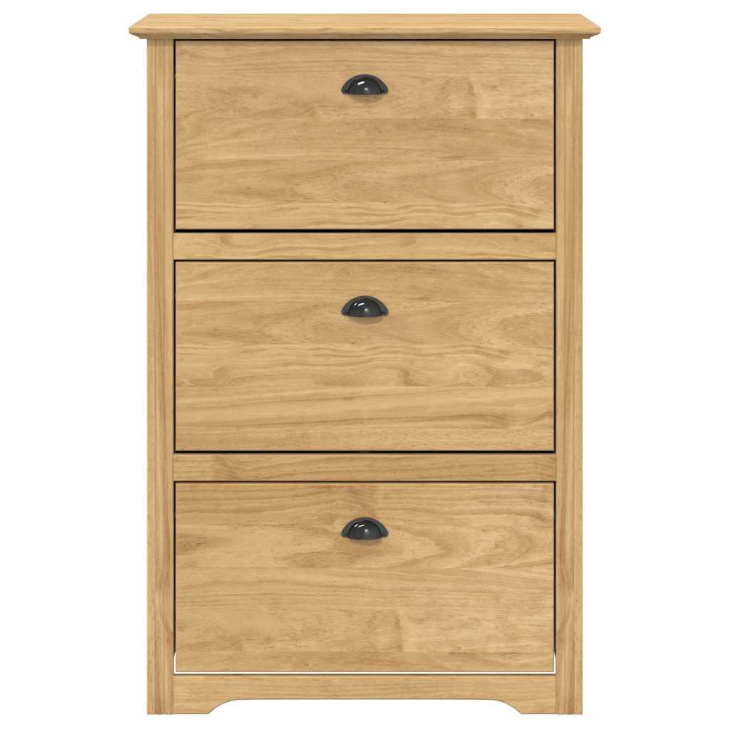 vidaXL Shoe Rack BODO Honey Brown 80 x 35 x 118 cm Engineered Wood