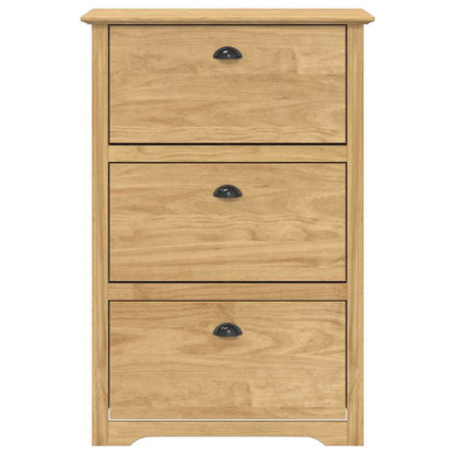vidaXL Shoe Rack BODO Honey Brown 80 x 35 x 118 cm Engineered Wood