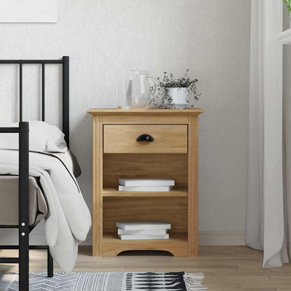 vidaXL Bedside Cabinet BODO Honey Brown 53 x 38.5 x 67 cm