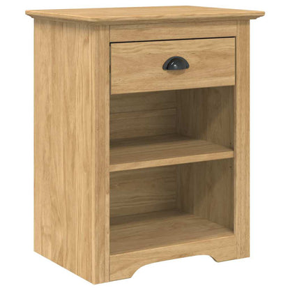 vidaXL Bedside Cabinet BODO Honey Brown 53 x 38.5 x 67 cm