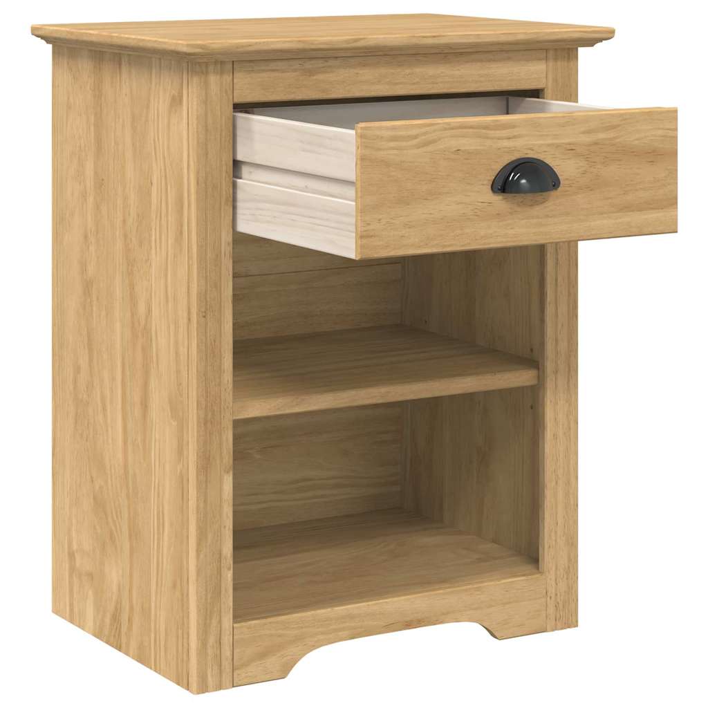 vidaXL Bedside Cabinet BODO Honey Brown 53 x 38.5 x 67 cm